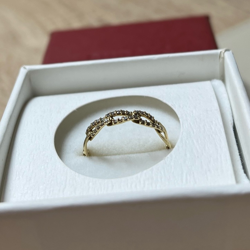 Aurate Open Link Diamond Ring 14k Gold | Size 7 - Picture 6 of 11